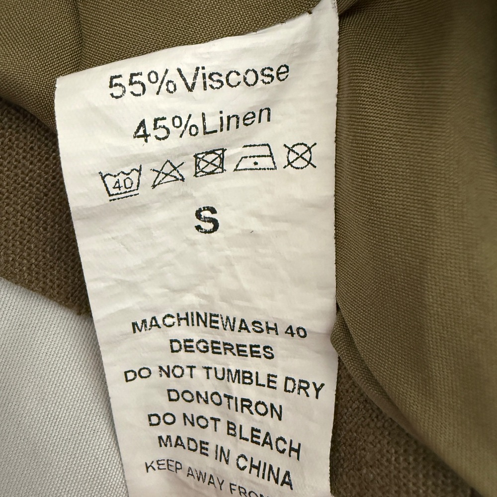 Katch Me Womens Olive Green Linen Blend Vest S Coastal Grandmother Earthy - Picture 6 of 7